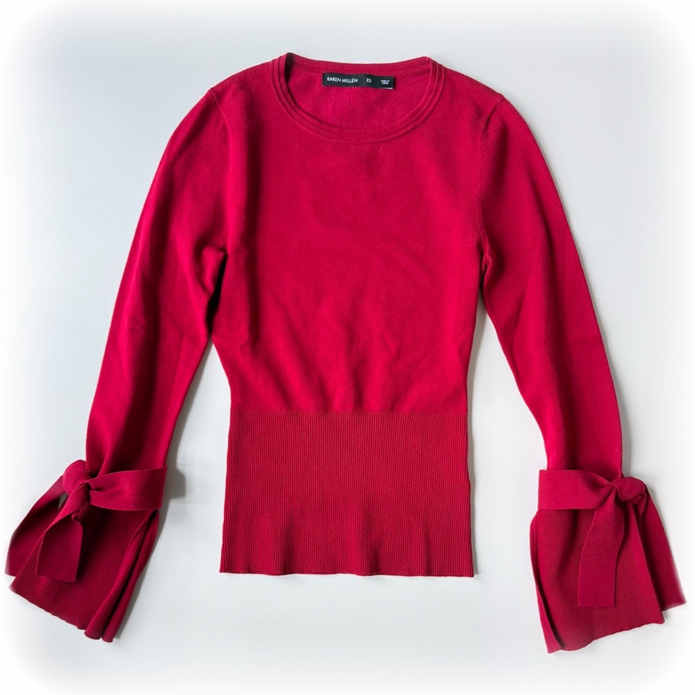 Karen Millen Fitted Red Sweater